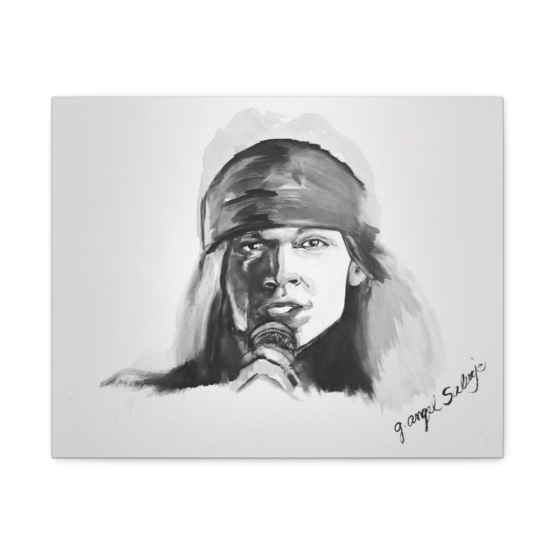 Axle Rose, Black and White Rock and Roll Series Canvas Art