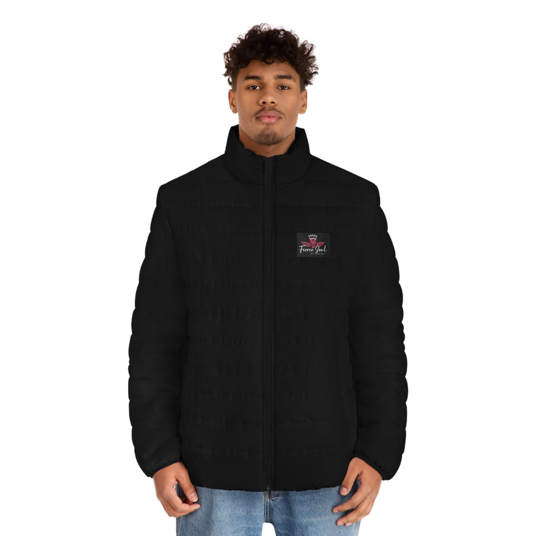Black, Fierce Soul Men's Puffer Jacket