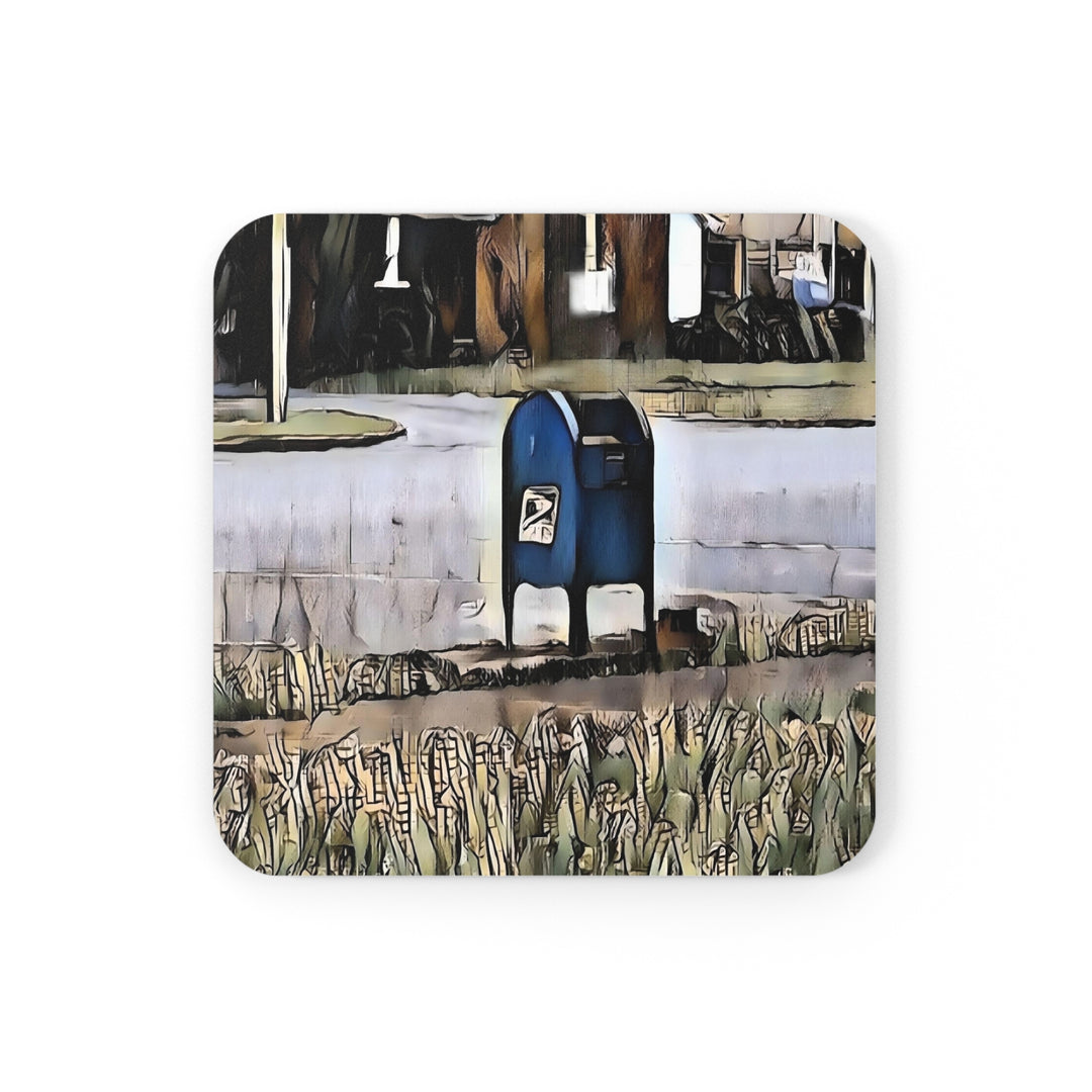 Courthouse Mail Cork Back Coaster
