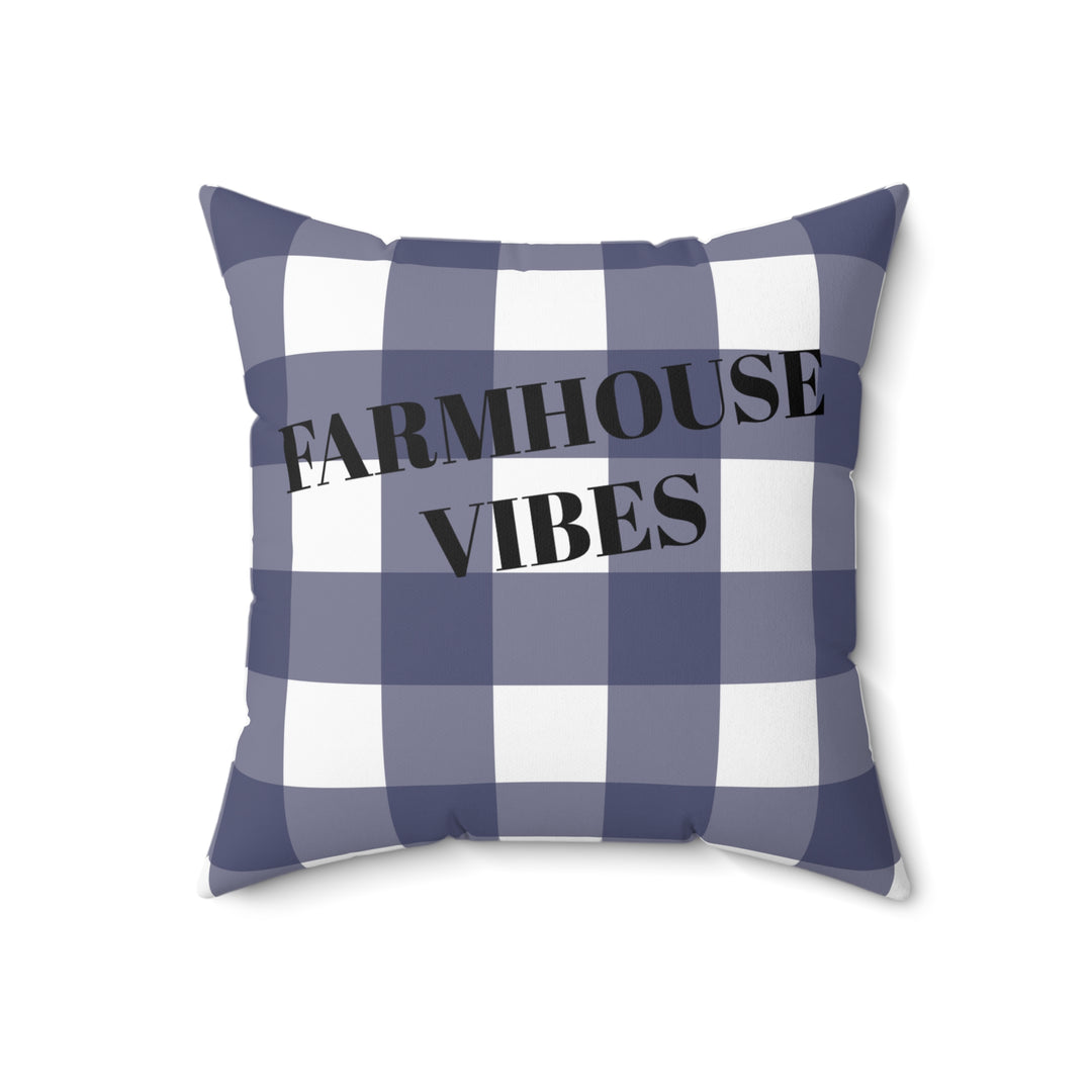 2 Farmhouse Vibes Faux Suede Square Pillow