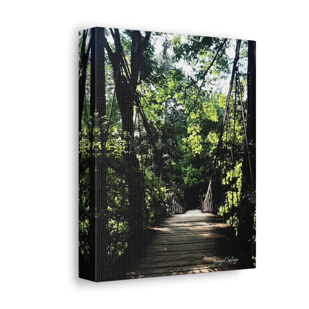 Bridge of Unknown Destination Satin Canvas, Stretched