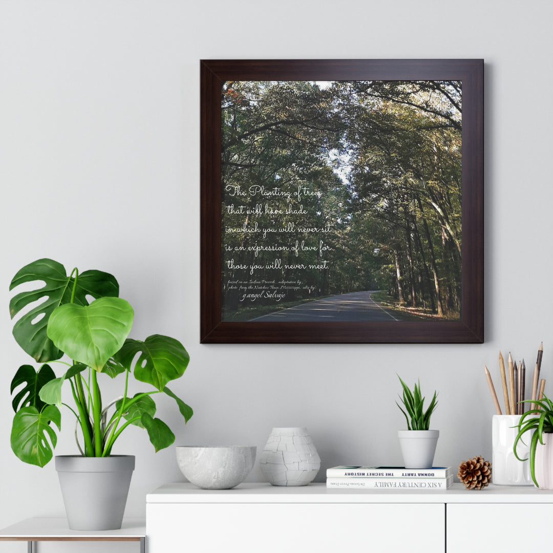 Servitude and Love, adaptation of Indian Proverb Framed Vertical Poster
