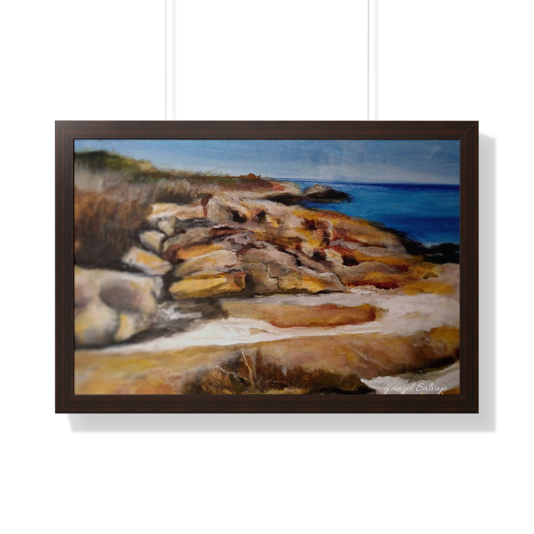 Framed Poster - Seaside Escape by g angel Salvaje