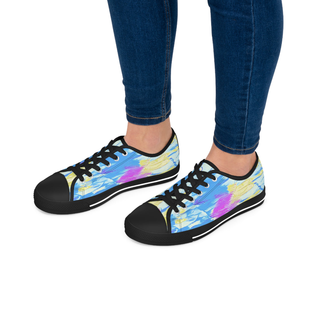 Retro tie dye style Women's Low Top Sneakers
