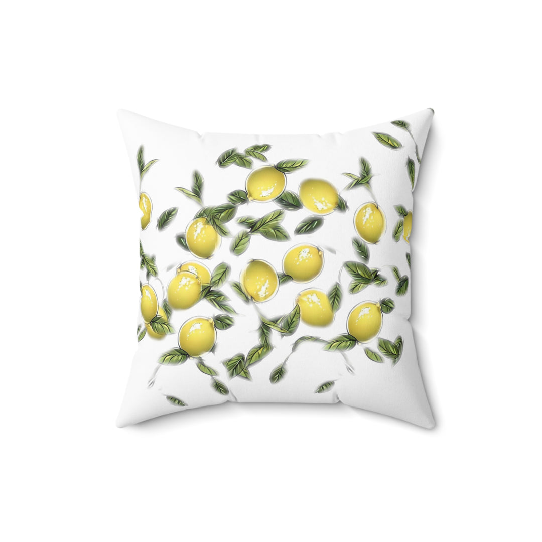 Bunches of Lemons Faux Suede Square Pillow