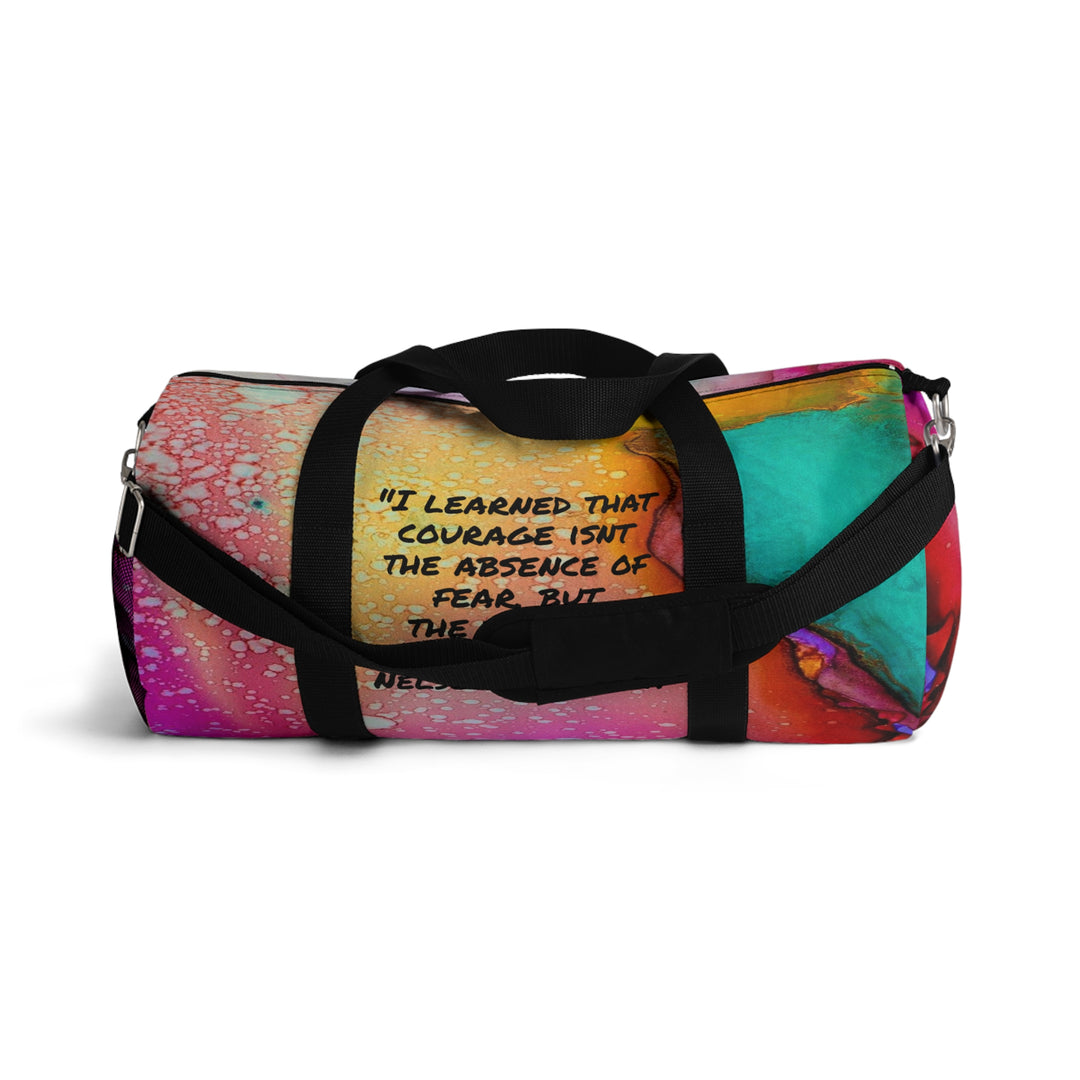 Courage according to Nelson Mandela Duffel Bag