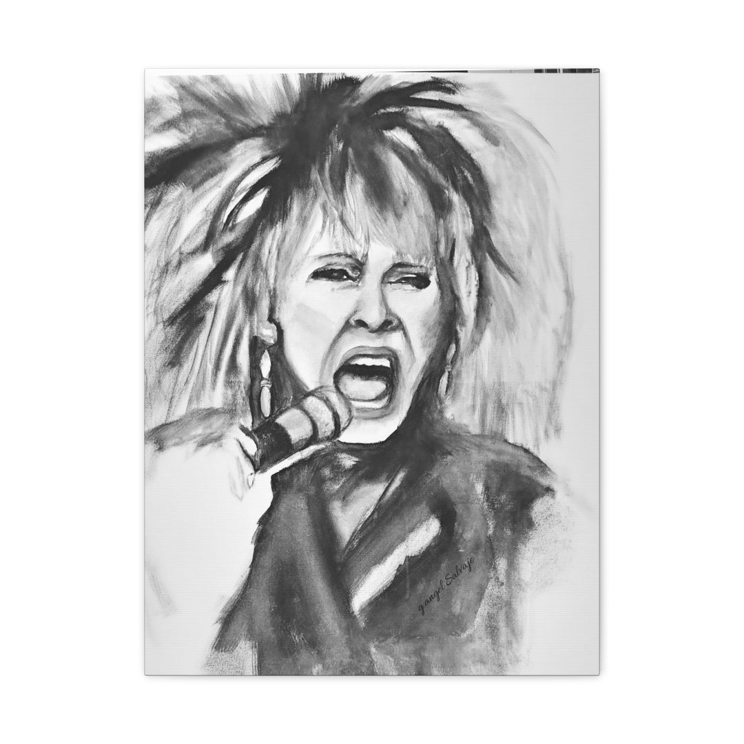 Canvas Print Tina Turner Rock and Roll Portrait