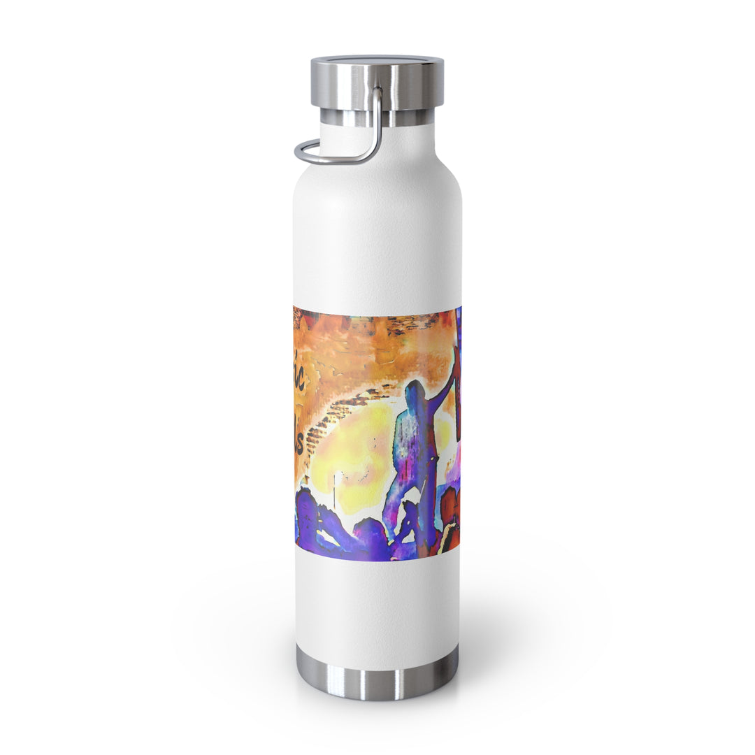 Mirrored Dana Strum, Music Heals Copper Vacuum Insulated Bottle, 22oz