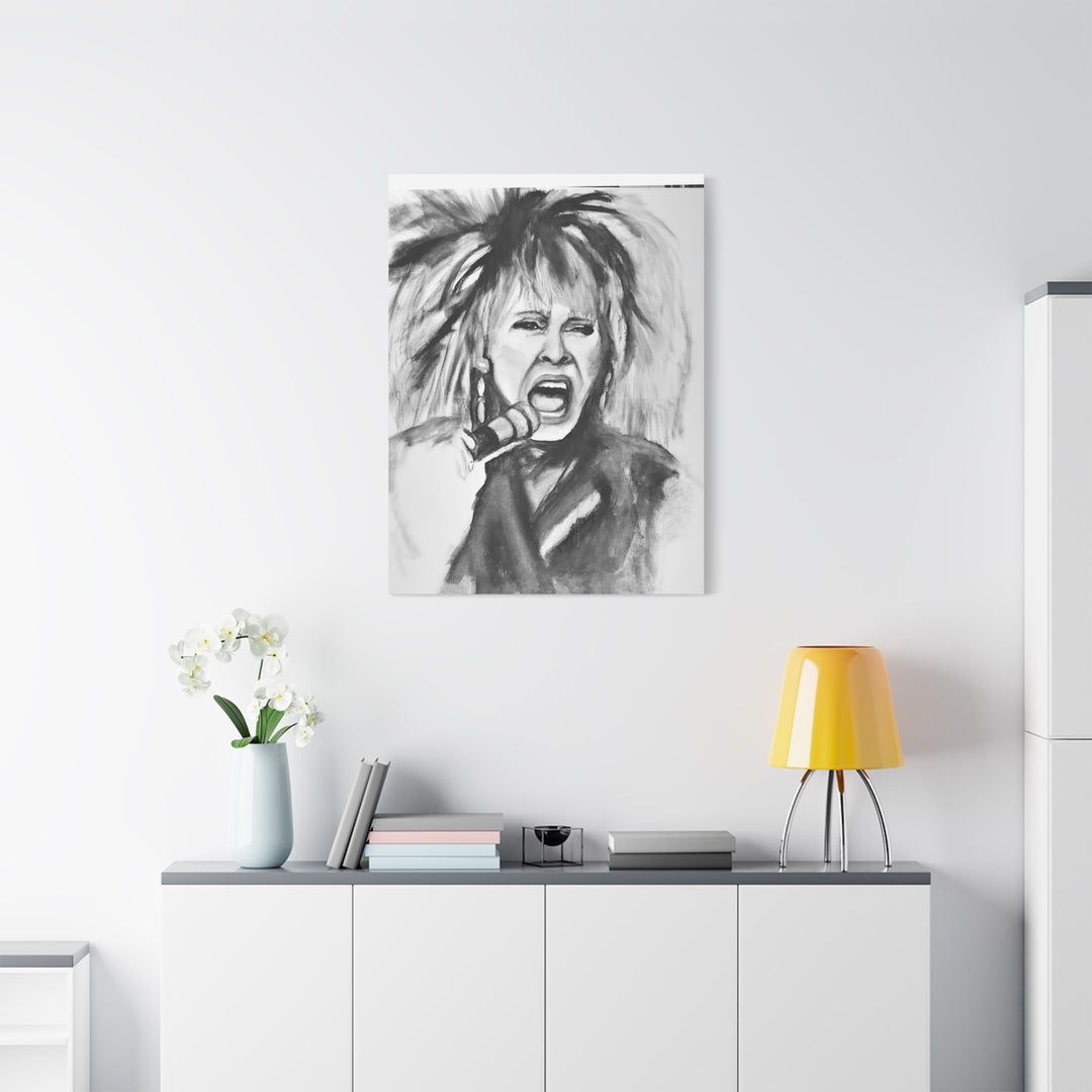 Canvas Print Tina Turner Rock and Roll Portrait