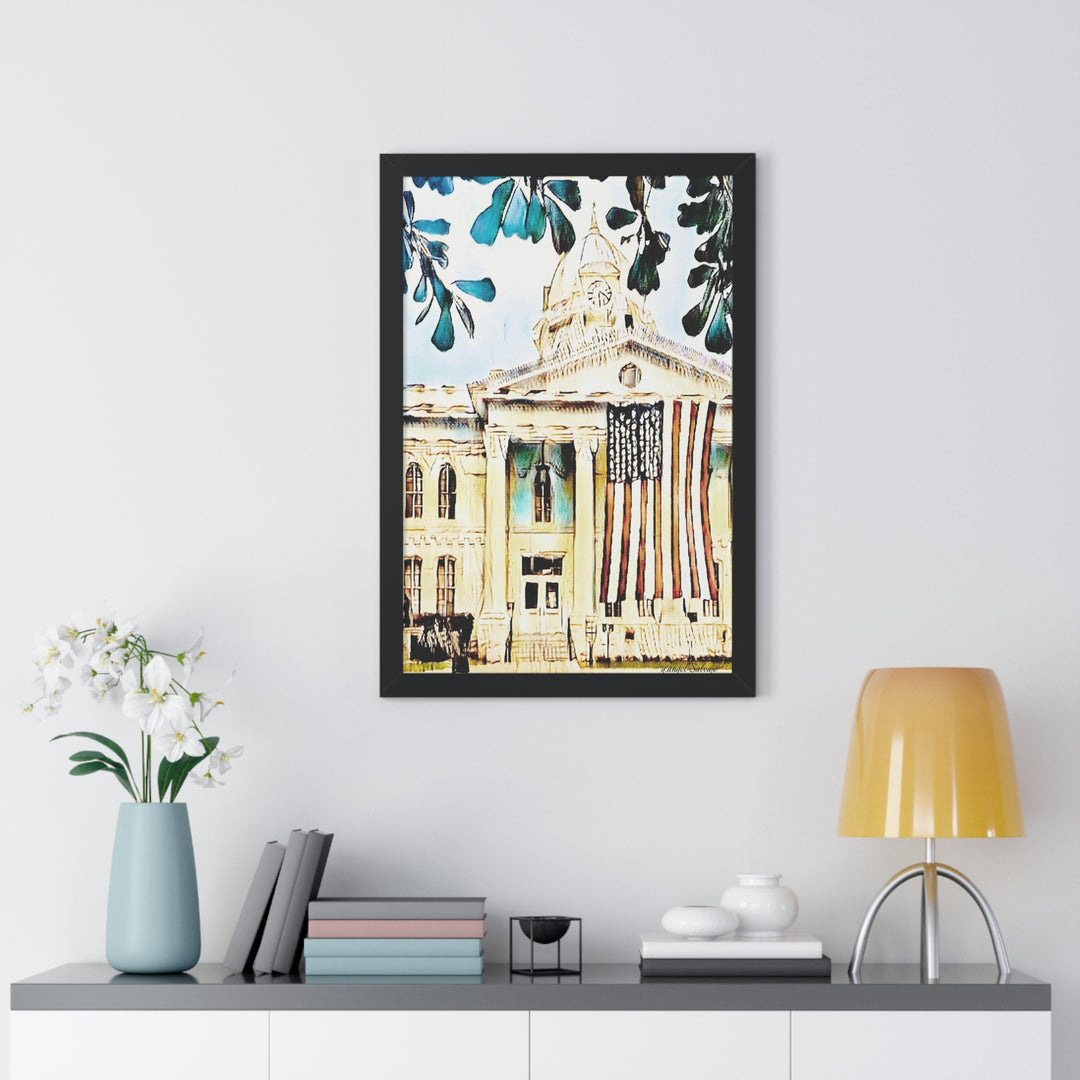 Colbert County Courthouse Framed Vertical Poster
