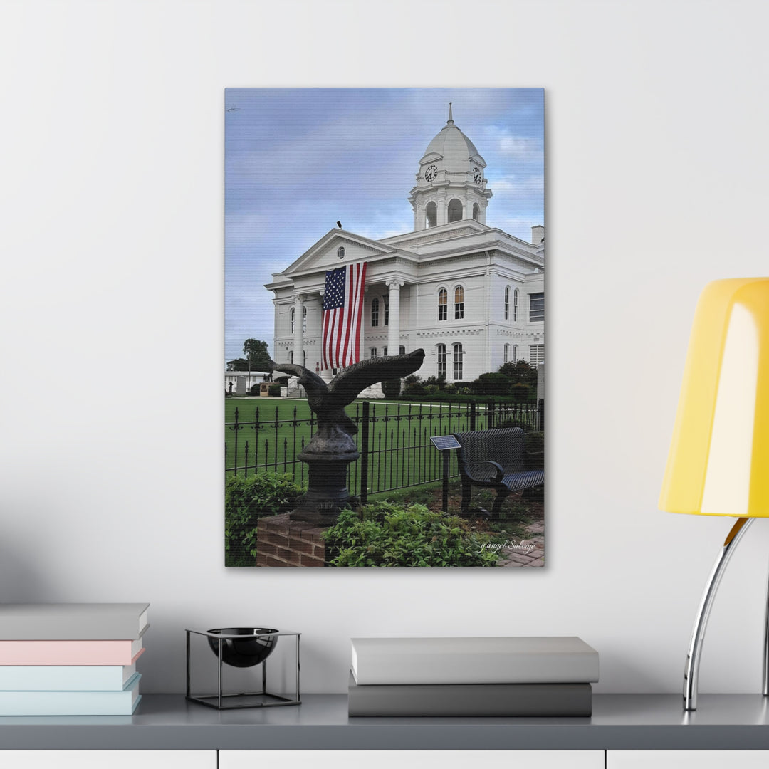 Colbert County Flag and Eagle Canvas Gallery Wraps