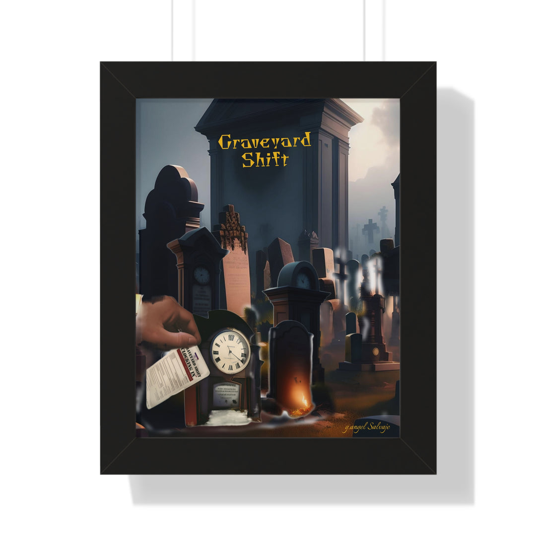 Graveyard Shift Framed Vertical Poster