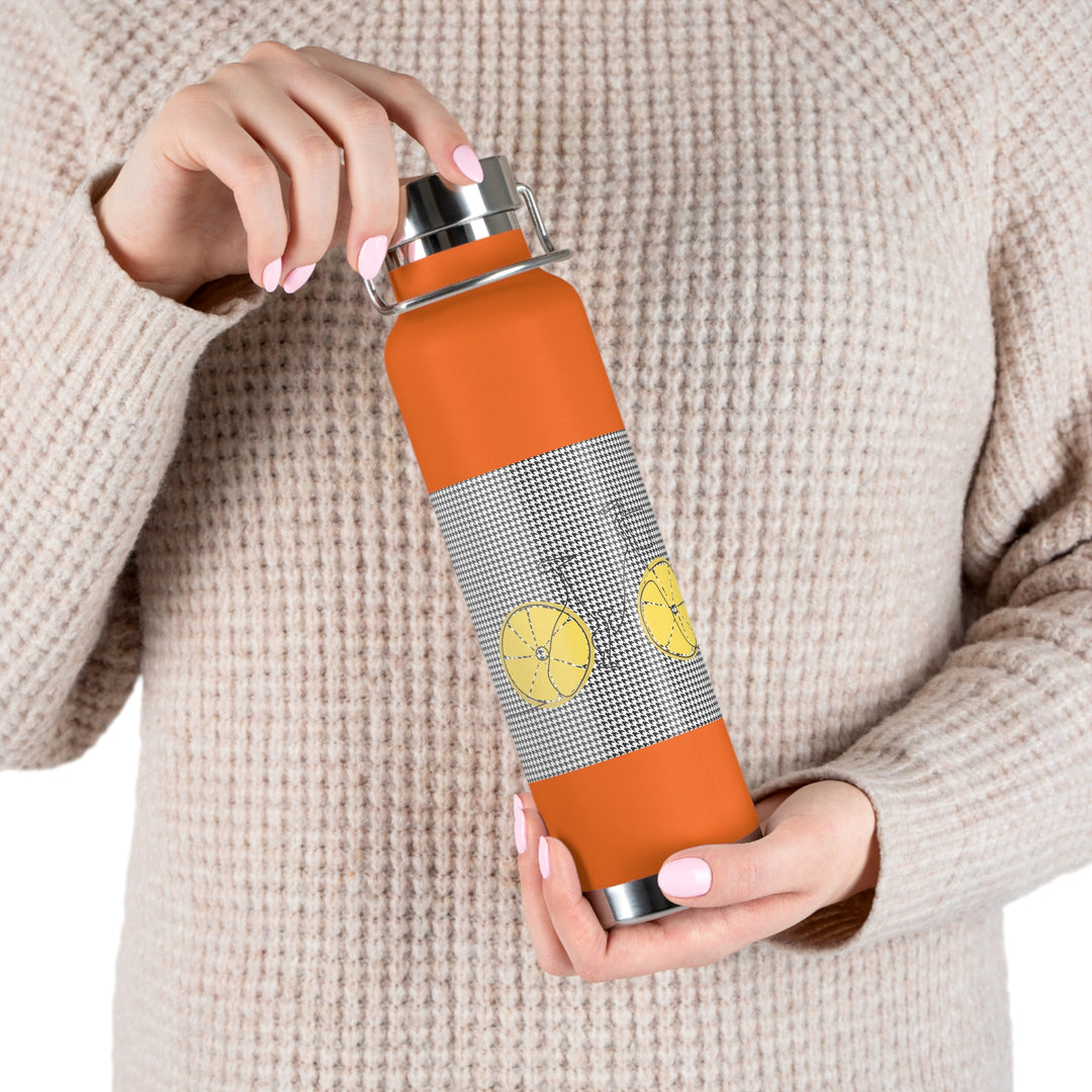 Lemon Keep'uh Pushin'  Copper Vacuum Insulated Bottle, 22oz