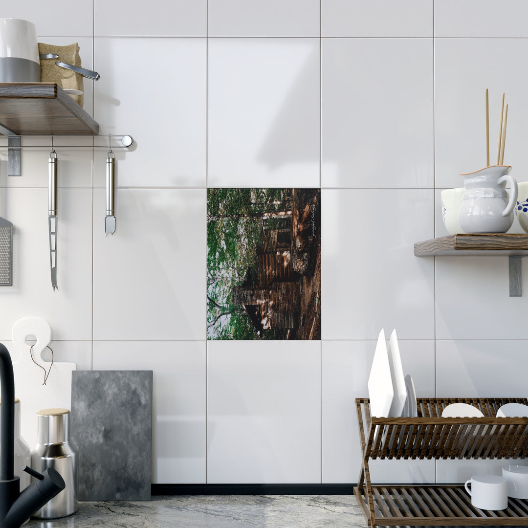 Just a Cabin in the Corner of Gloryland Ceramic Photo Tile
