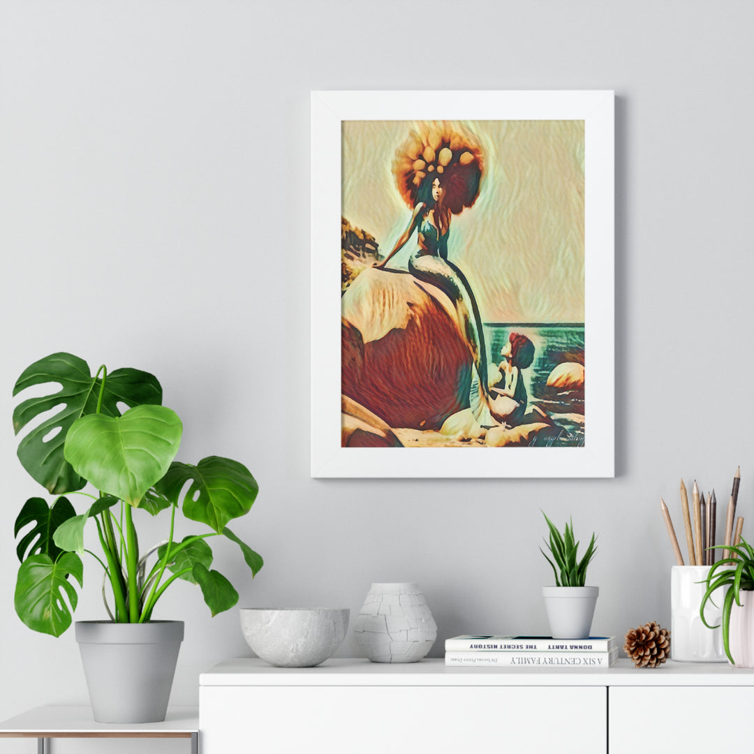 Mermaid Madonna Framed Vertical Poster