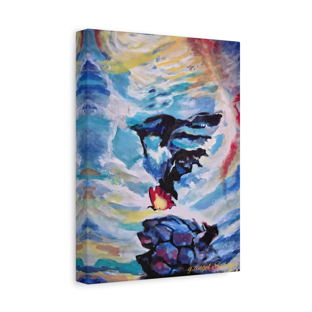 Canvas Painting Print - Courageous Beyond Understanding by g angel Salvaje