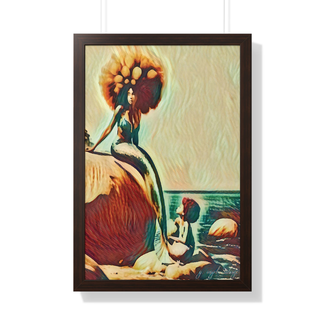 Mermaid Madonna Framed Vertical Poster
