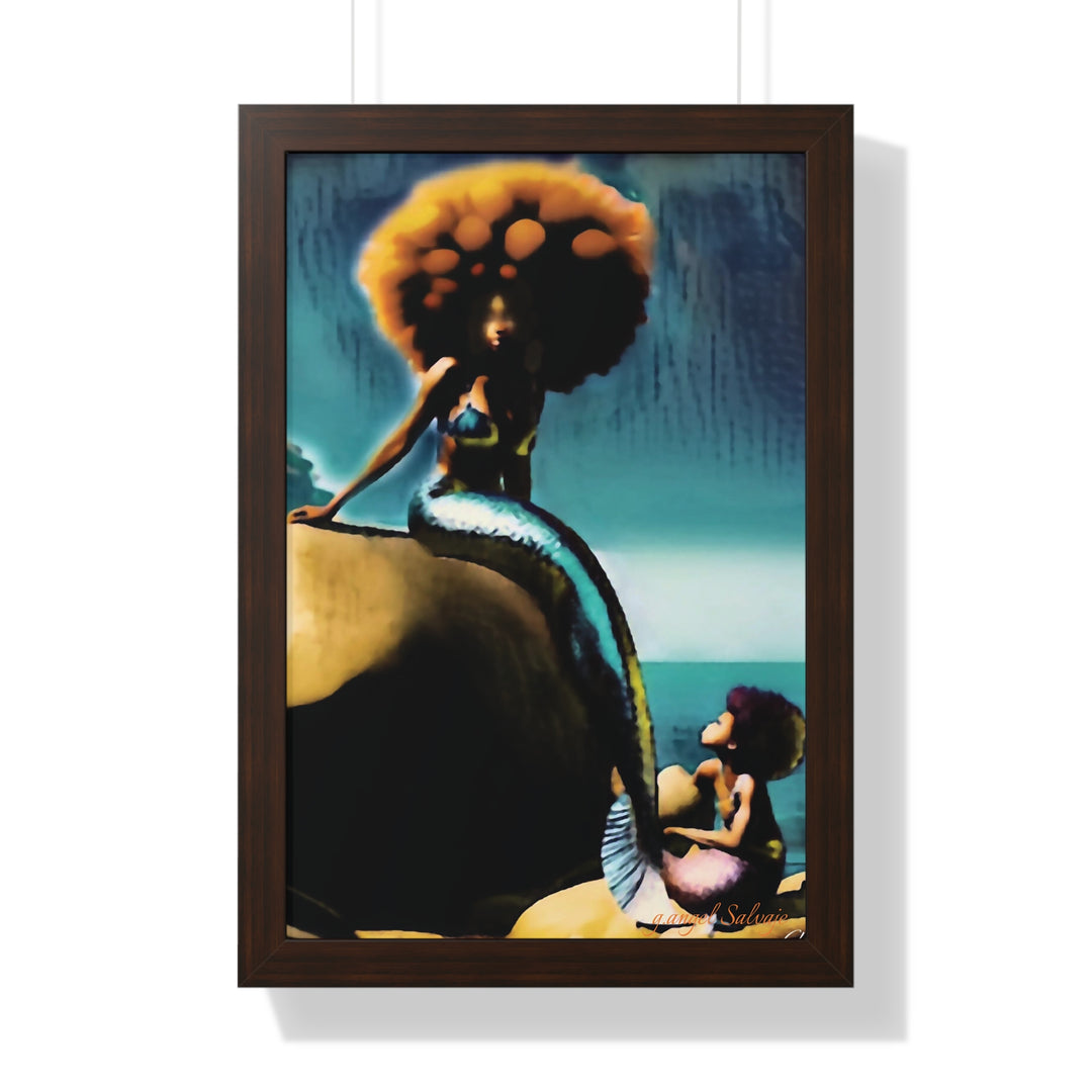 Mermaid Madonna Framed Vertical Poster