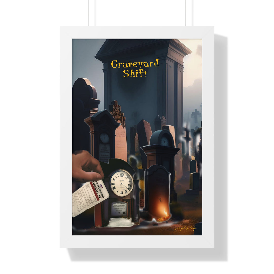 Graveyard Shift Framed Vertical Poster