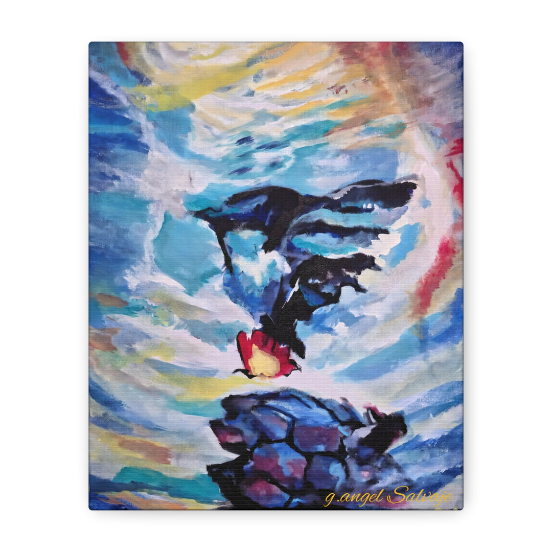 Canvas Painting Print - Courageous Beyond Understanding by g angel Salvaje