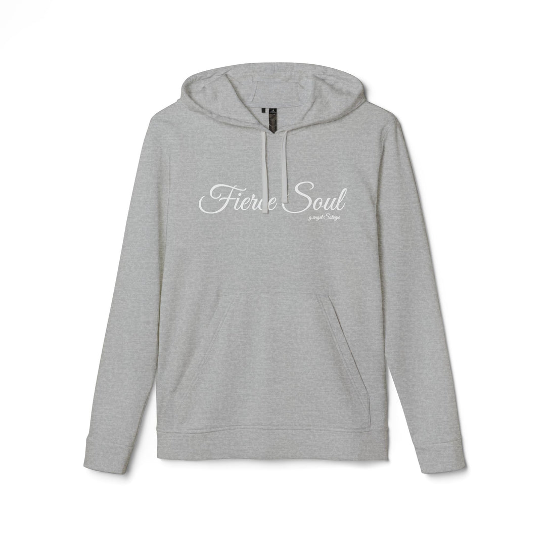 Fierce Soul Fleece Hoodie with 1 Peter 5:10 Bible Verse Design