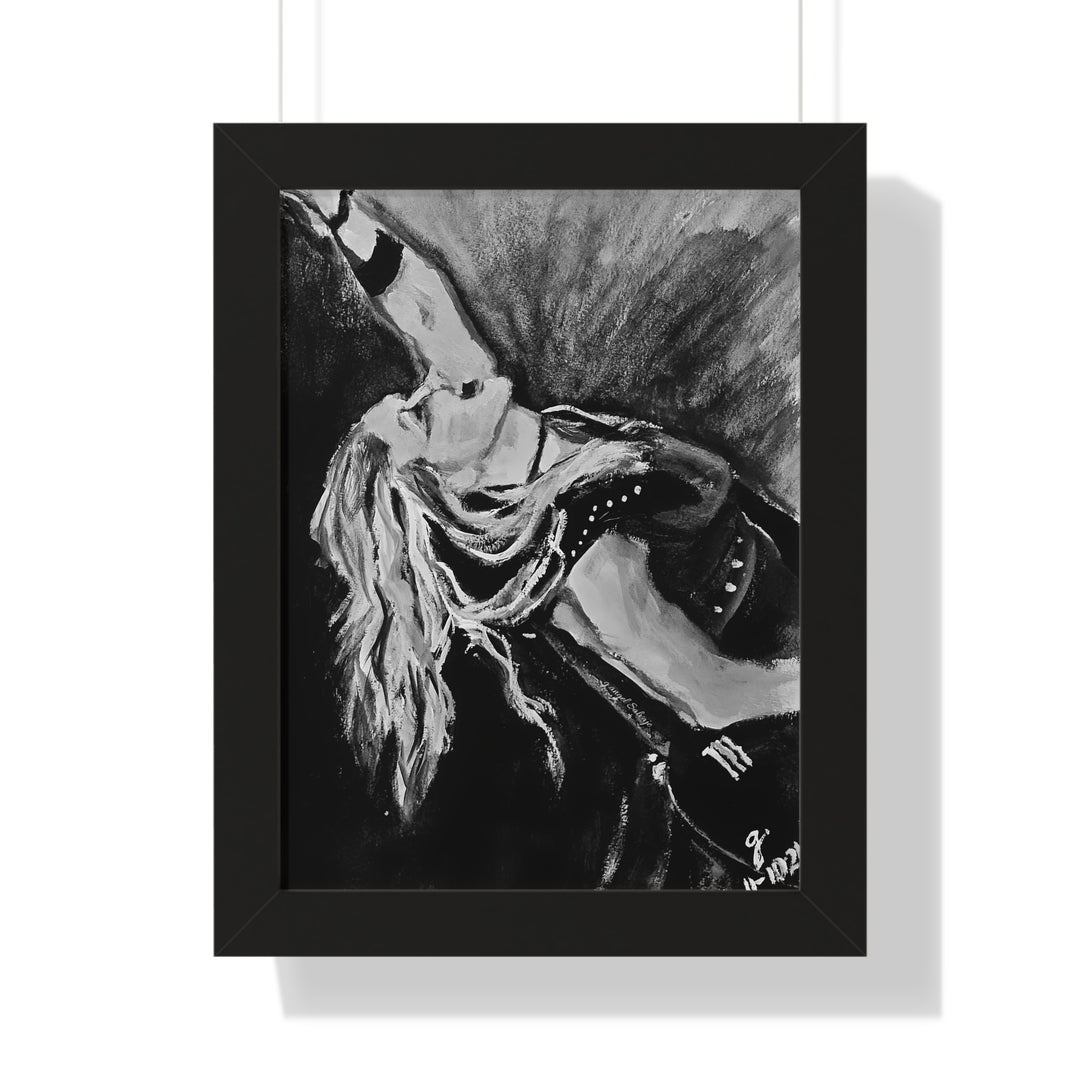 Vertical Poster - Nita Strauss Black and White Rock and Roll Series