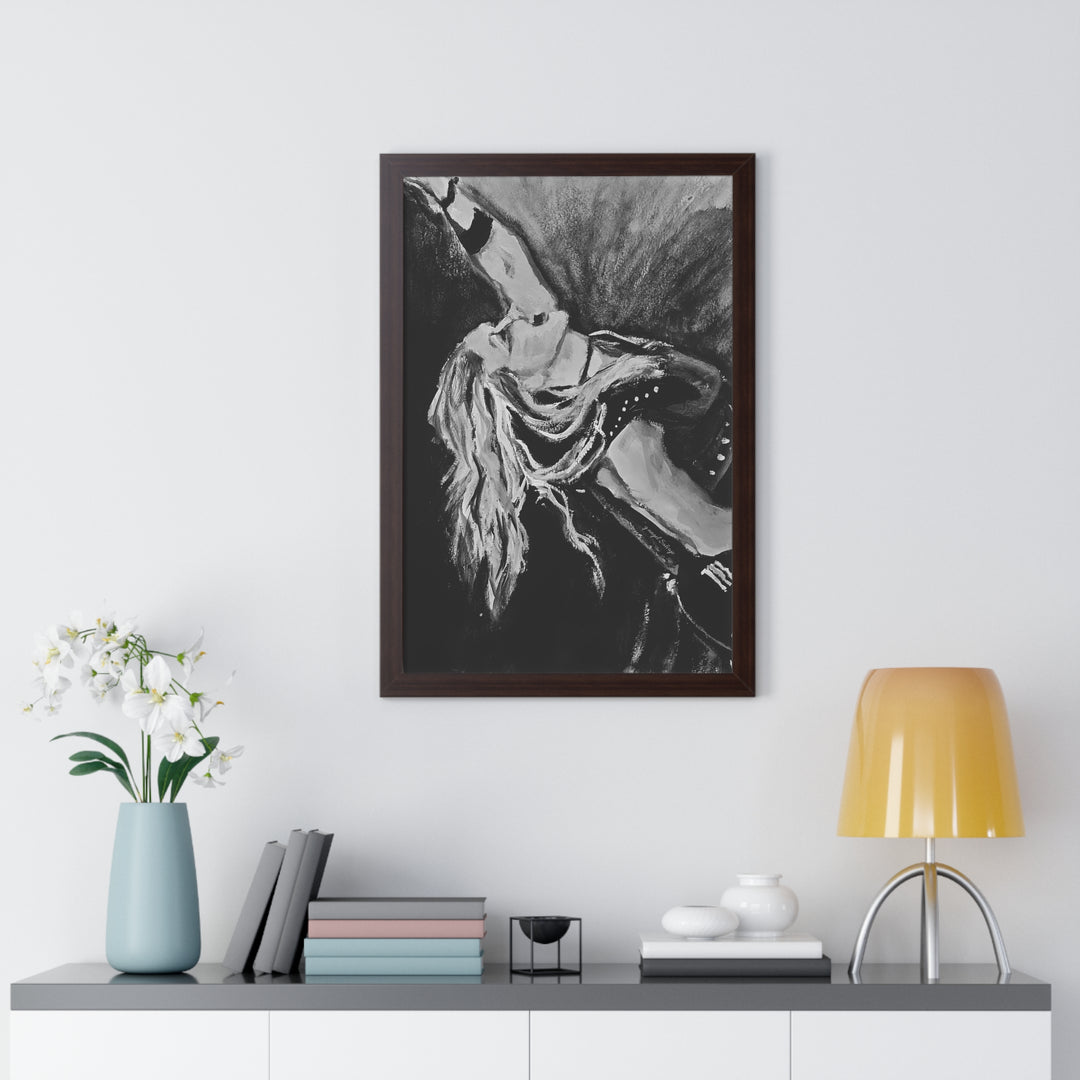 Vertical Poster - Nita Strauss Black and White Rock and Roll Series