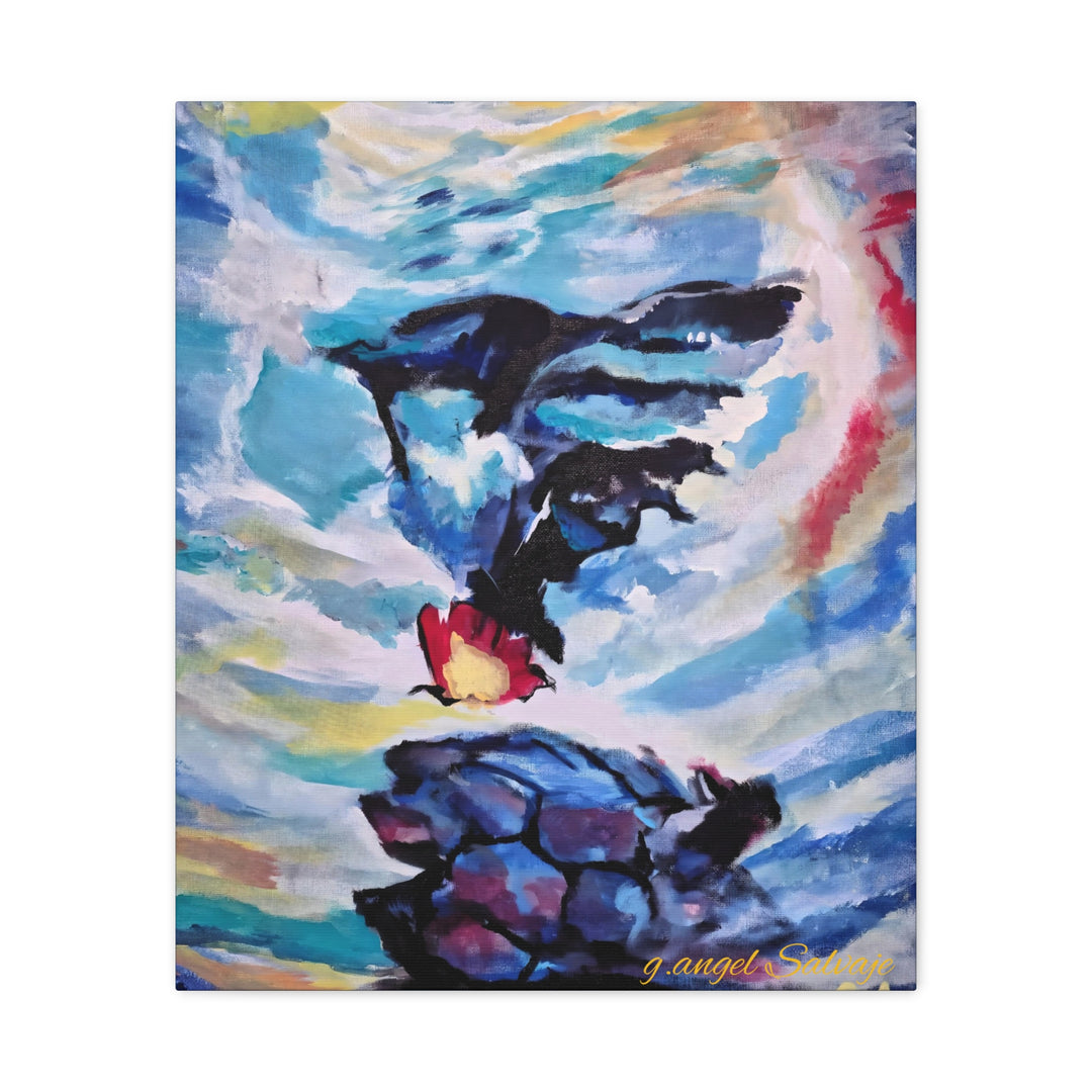 Canvas Painting Print - Courageous Beyond Understanding by g angel Salvaje