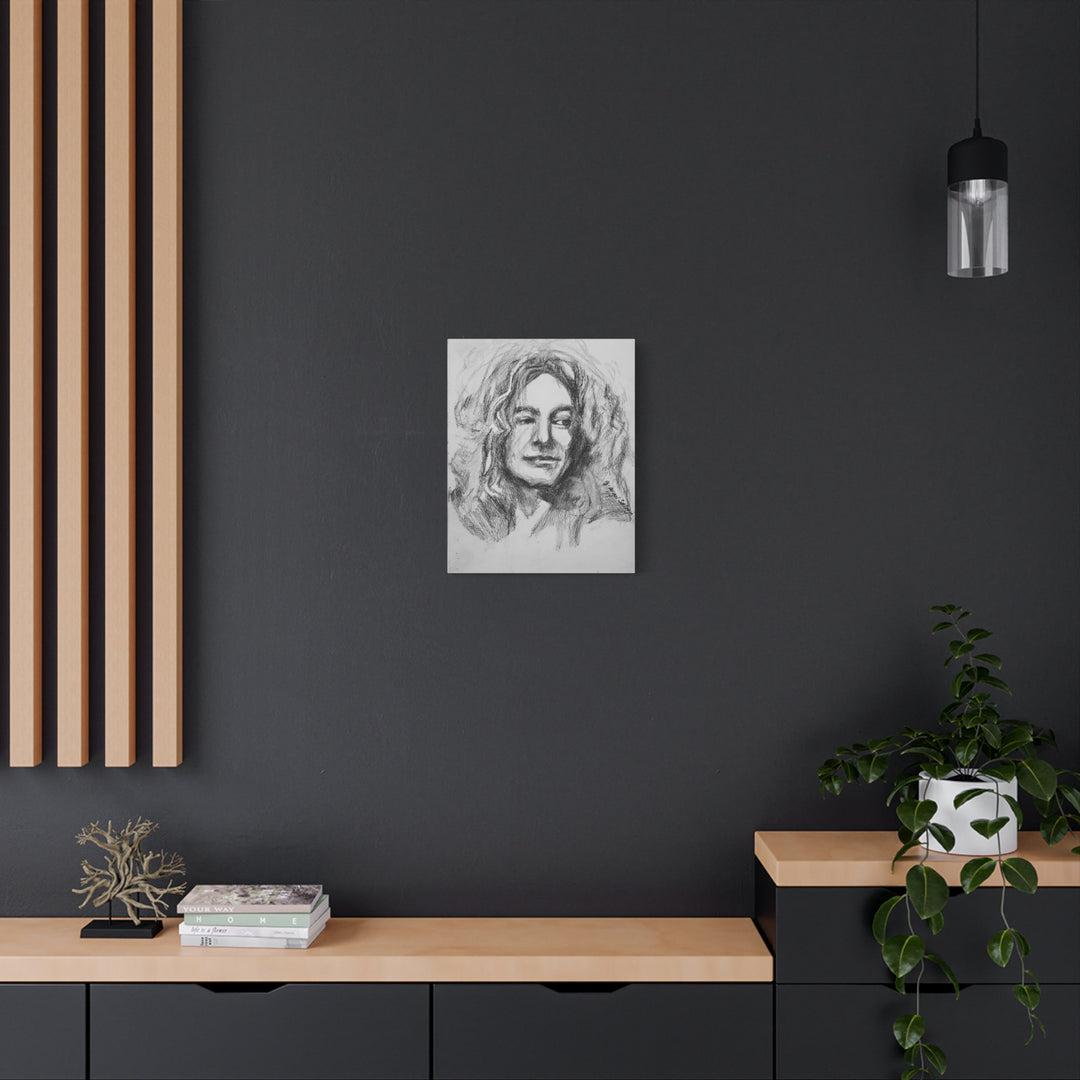 Robert Plant,  B&W Rock and Roll Series, Matte Canvas, Stretched, 1.25"