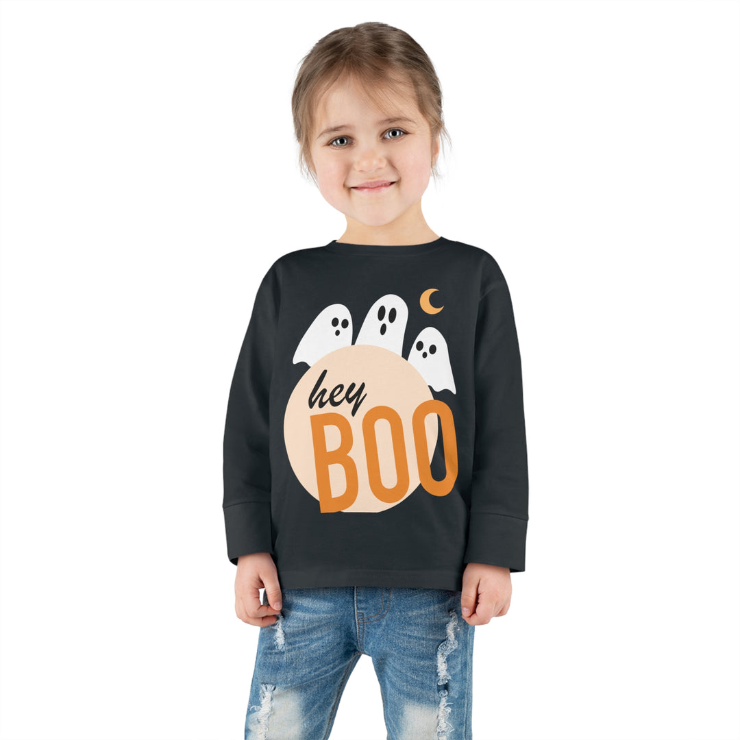 Hey Booo Ghosts Toddler Long Sleeve Tee