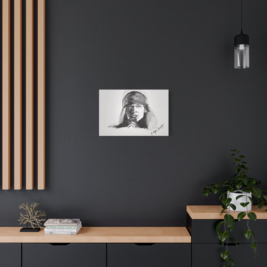 Axle Rose, Black and White Rock and Roll Series Canvas Art