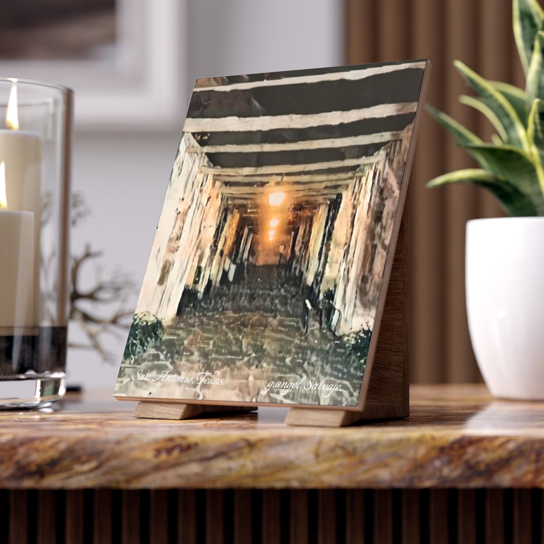 San Antonio,Texas, Mission Barracks Ceramic Photo Tile