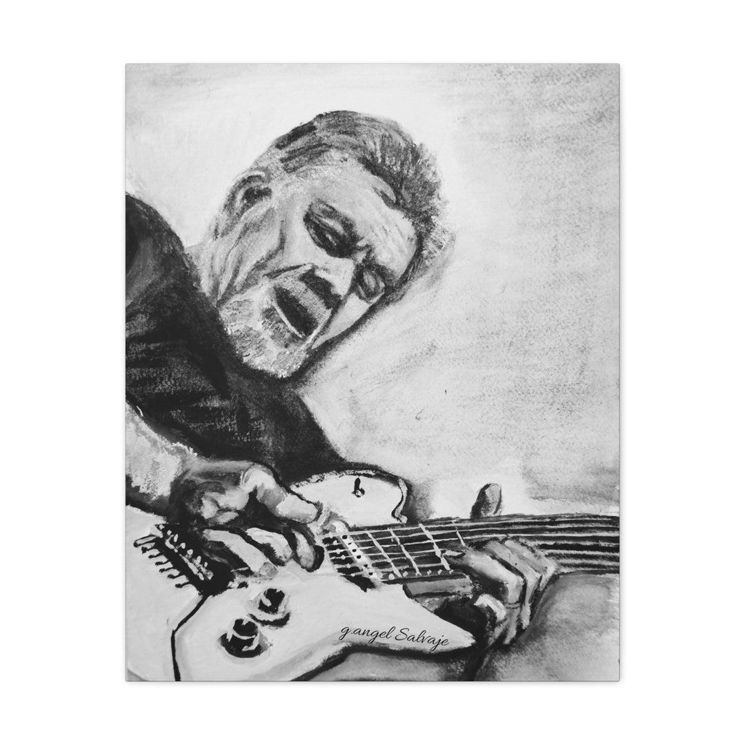 Eddie Van Halen, B&W Rock and Roll Series Matte Canvas, Stretched, 1.25"