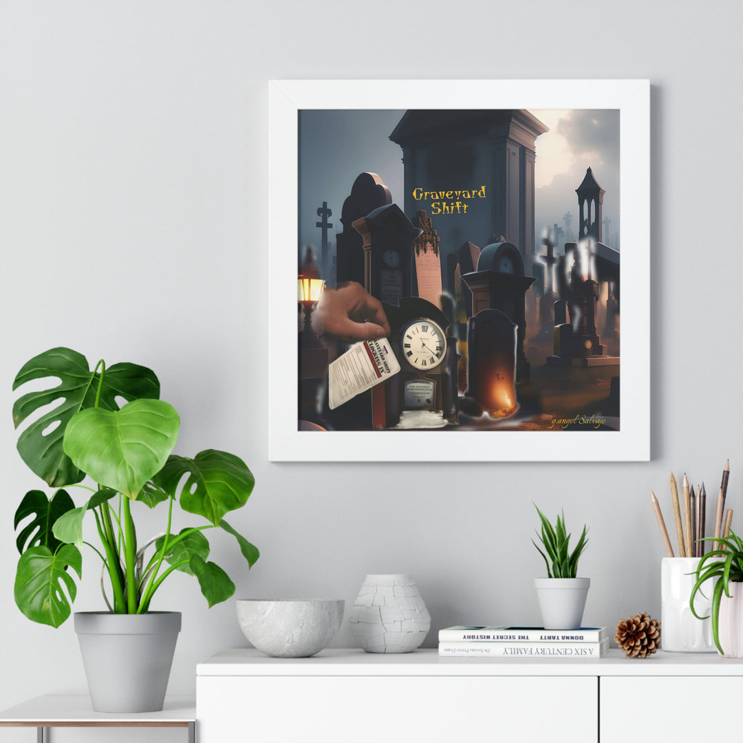 Graveyard Shift Framed Vertical Poster