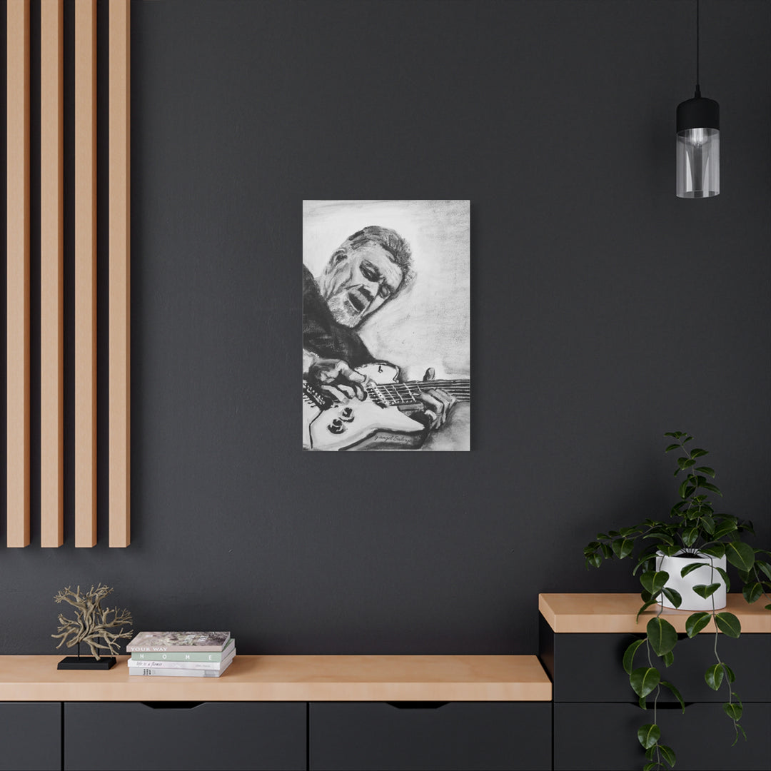 Eddie Van Halen, B&W Rock and Roll Series Matte Canvas, Stretched, 1.25"