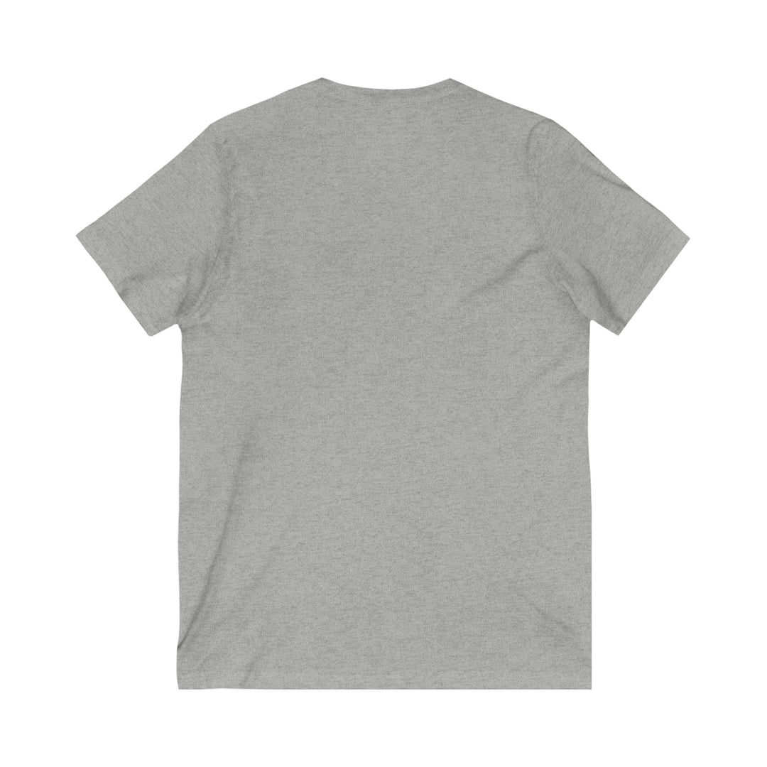 Reindeer in the Snow Unisex Jersey Short Sleeve V-Neck Tee