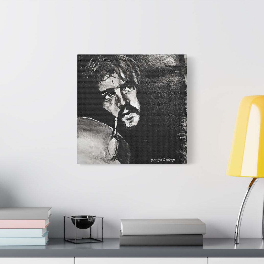 Canvas Print - Jon Bonham Black and White Painting