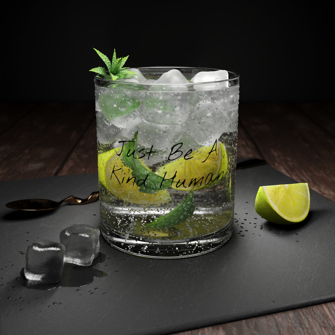 Be A Kind Human Bar Glass
