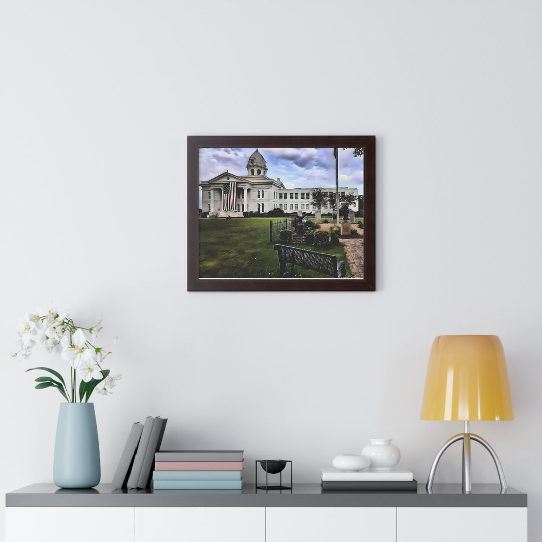 Colbert County Courthouse Memorial Framed Horizontal Poster