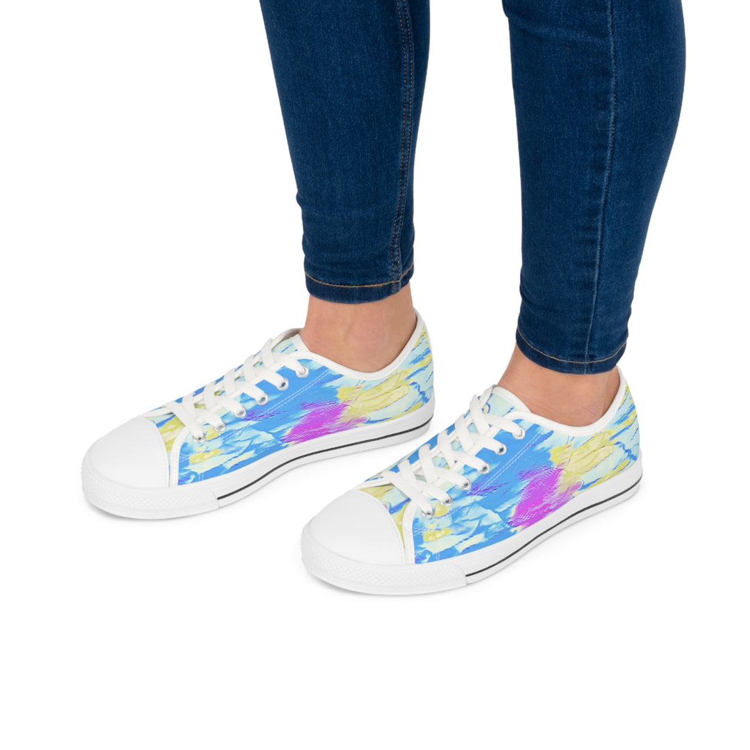 Retro tie dye style Women's Low Top Sneakers