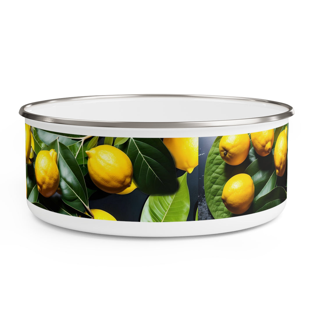 Bunches of Lemons Enamel Bowl