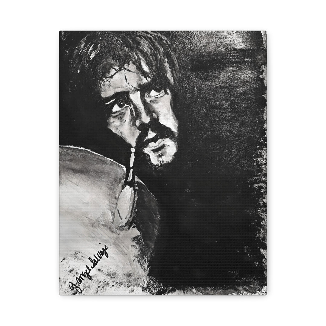 Canvas Print - Jon Bonham Black and White Painting