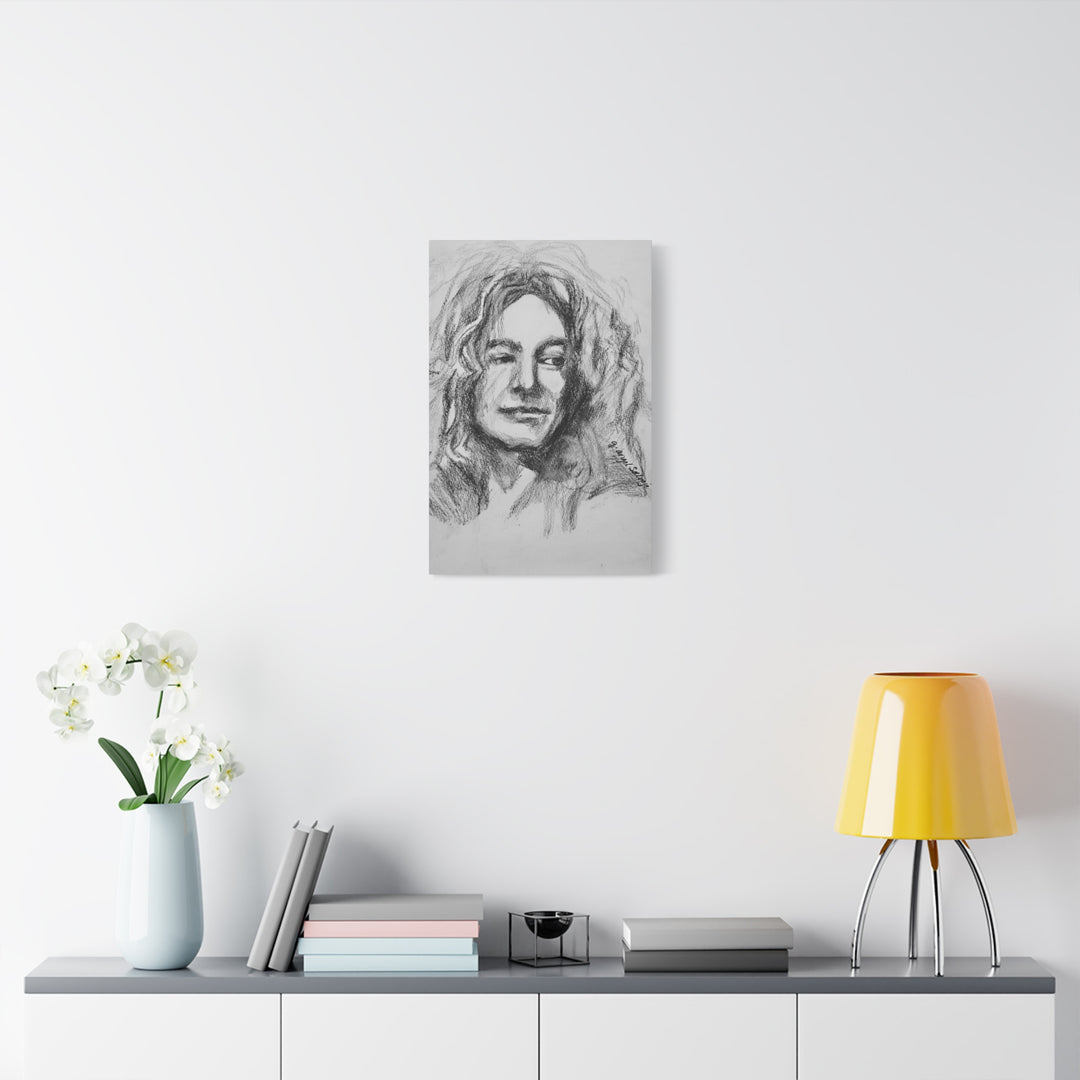 Robert Plant,  B&W Rock and Roll Series, Matte Canvas, Stretched, 1.25"
