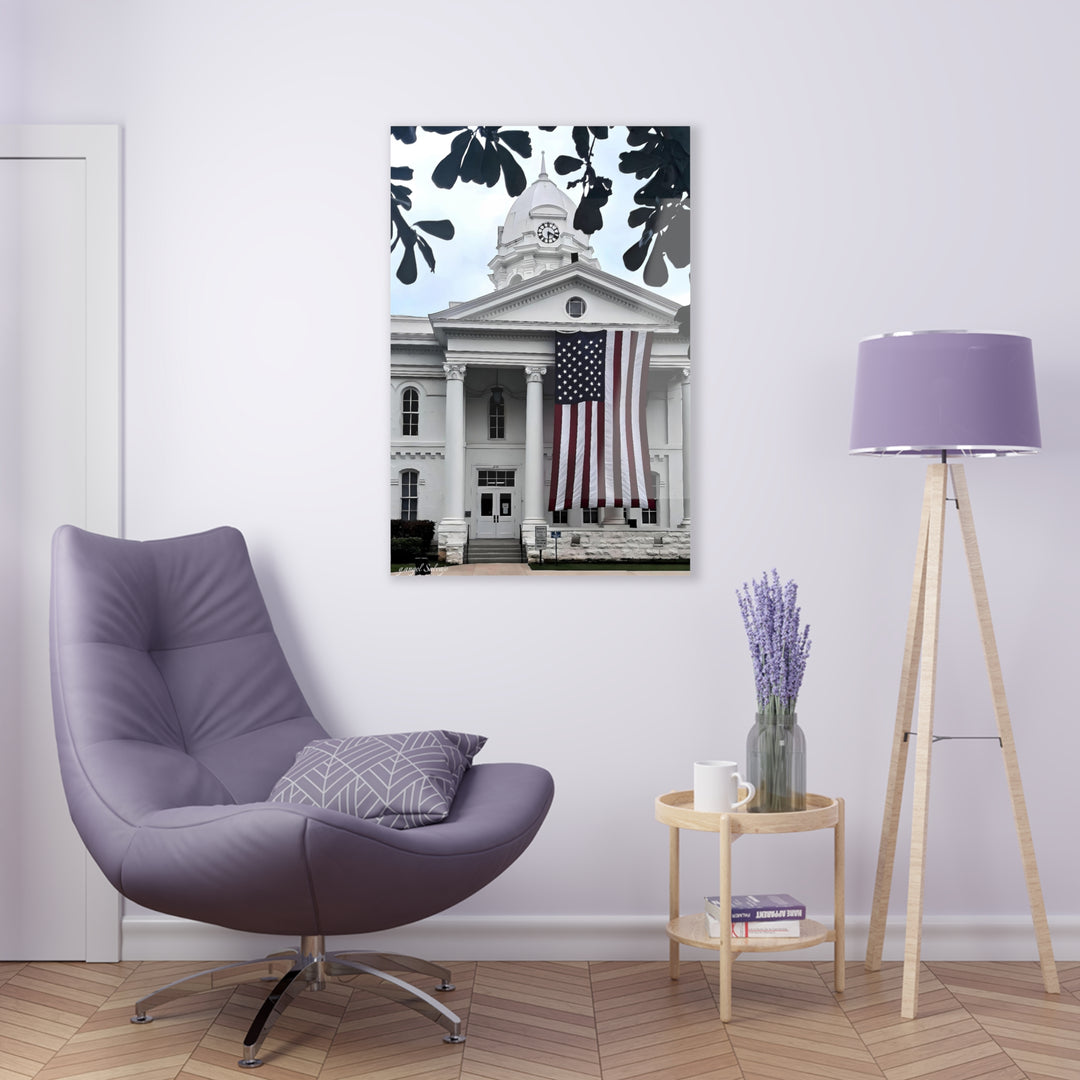 Old Glory on Courthouse Acrylic Prints