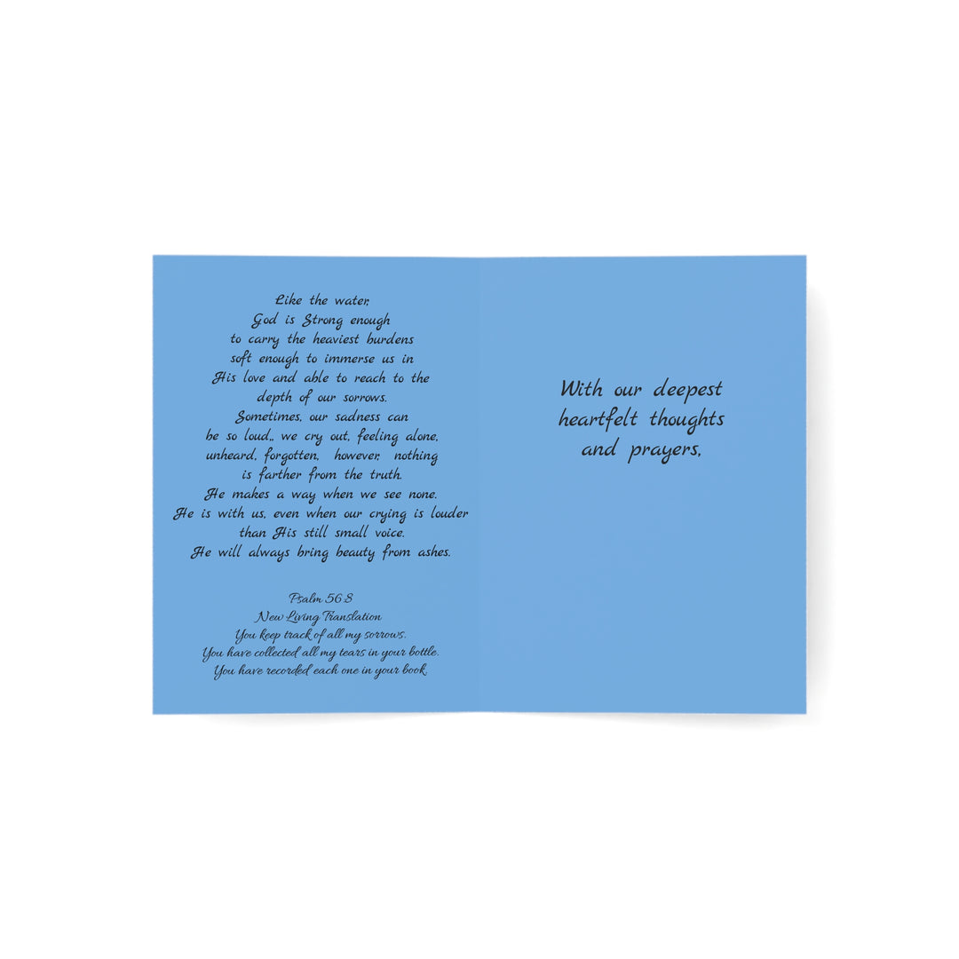 Sympathy Greeting Cards- He collects each tear