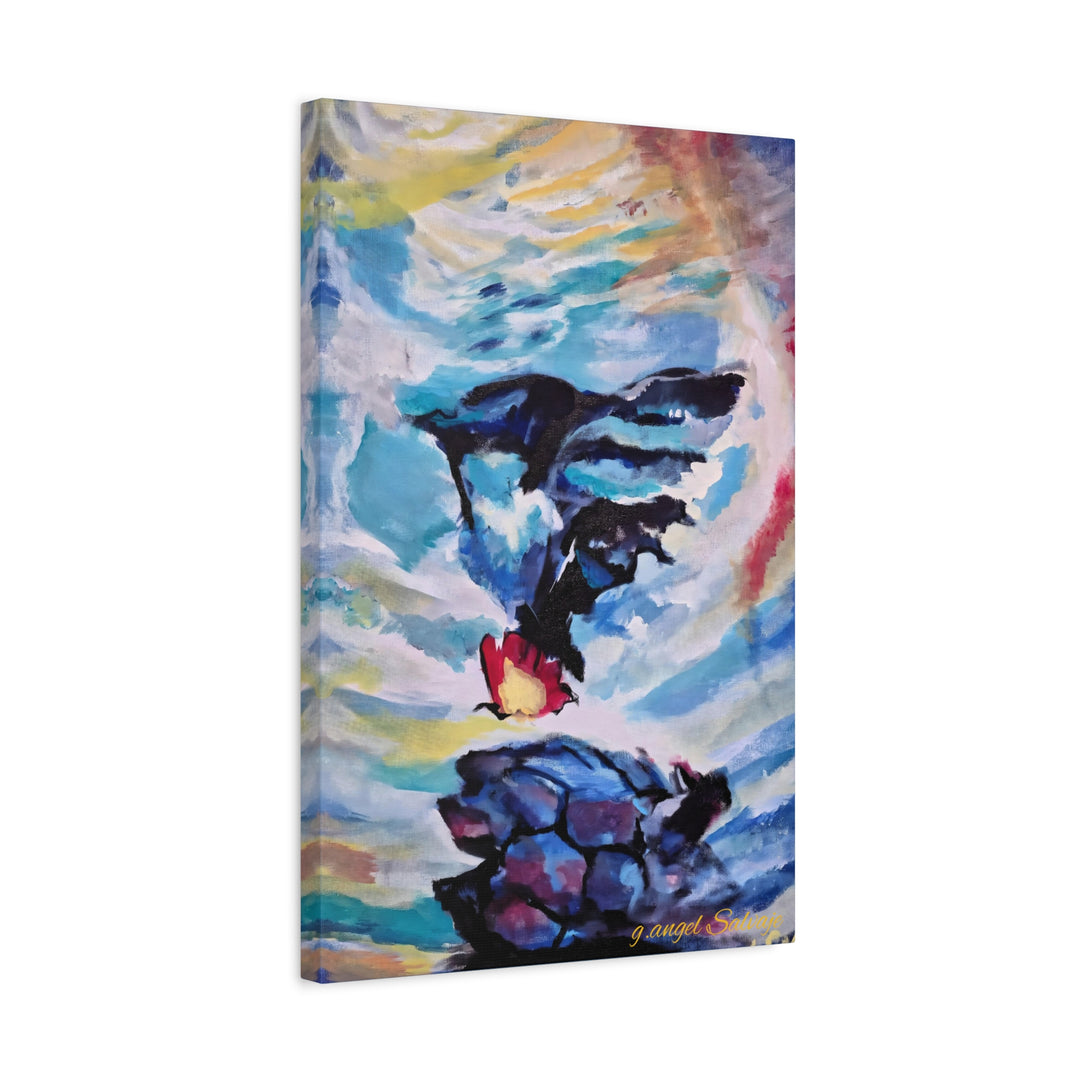 Canvas Painting Print - Courageous Beyond Understanding by g angel Salvaje