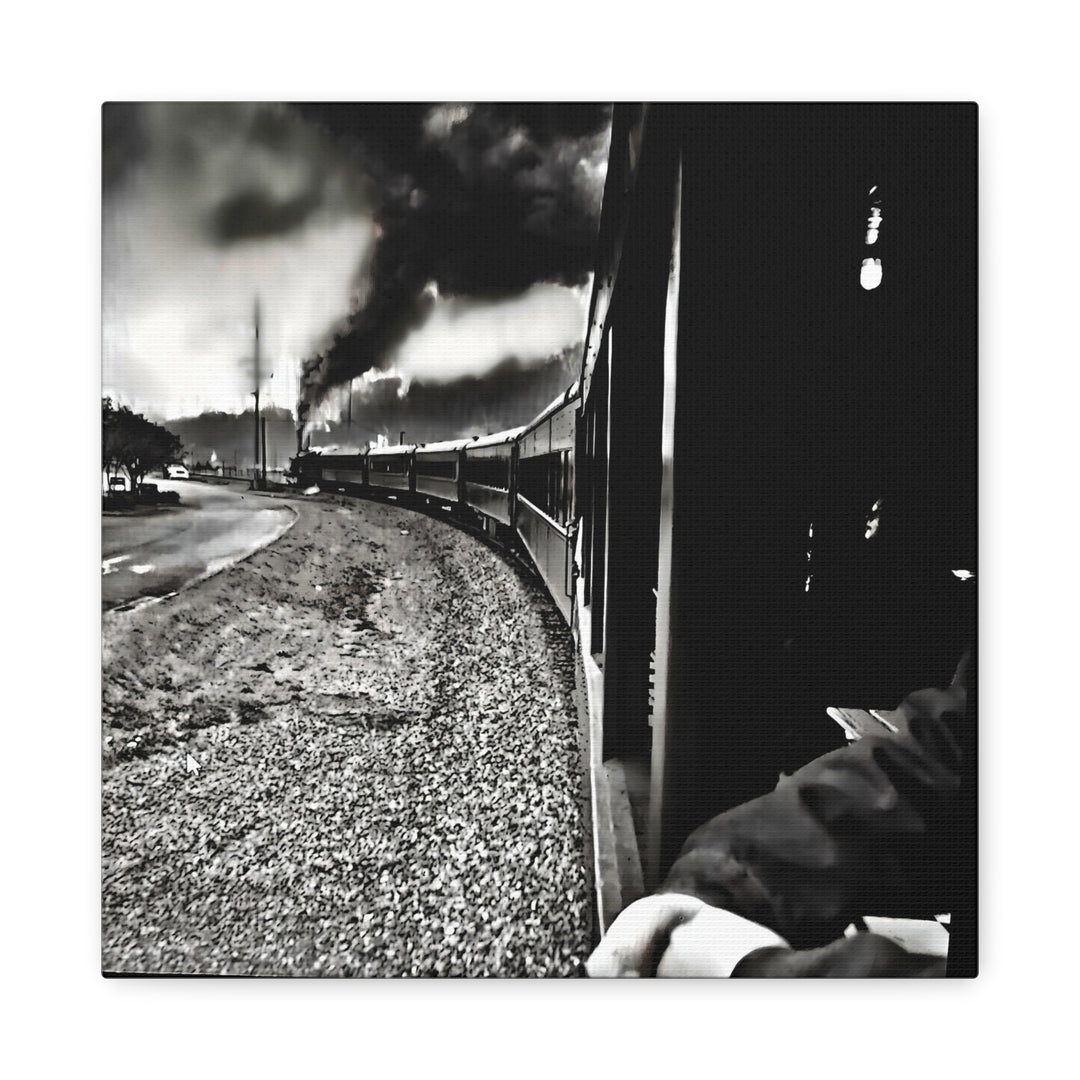 Canvas Art - Leaving Heartbreak Station, Black and White