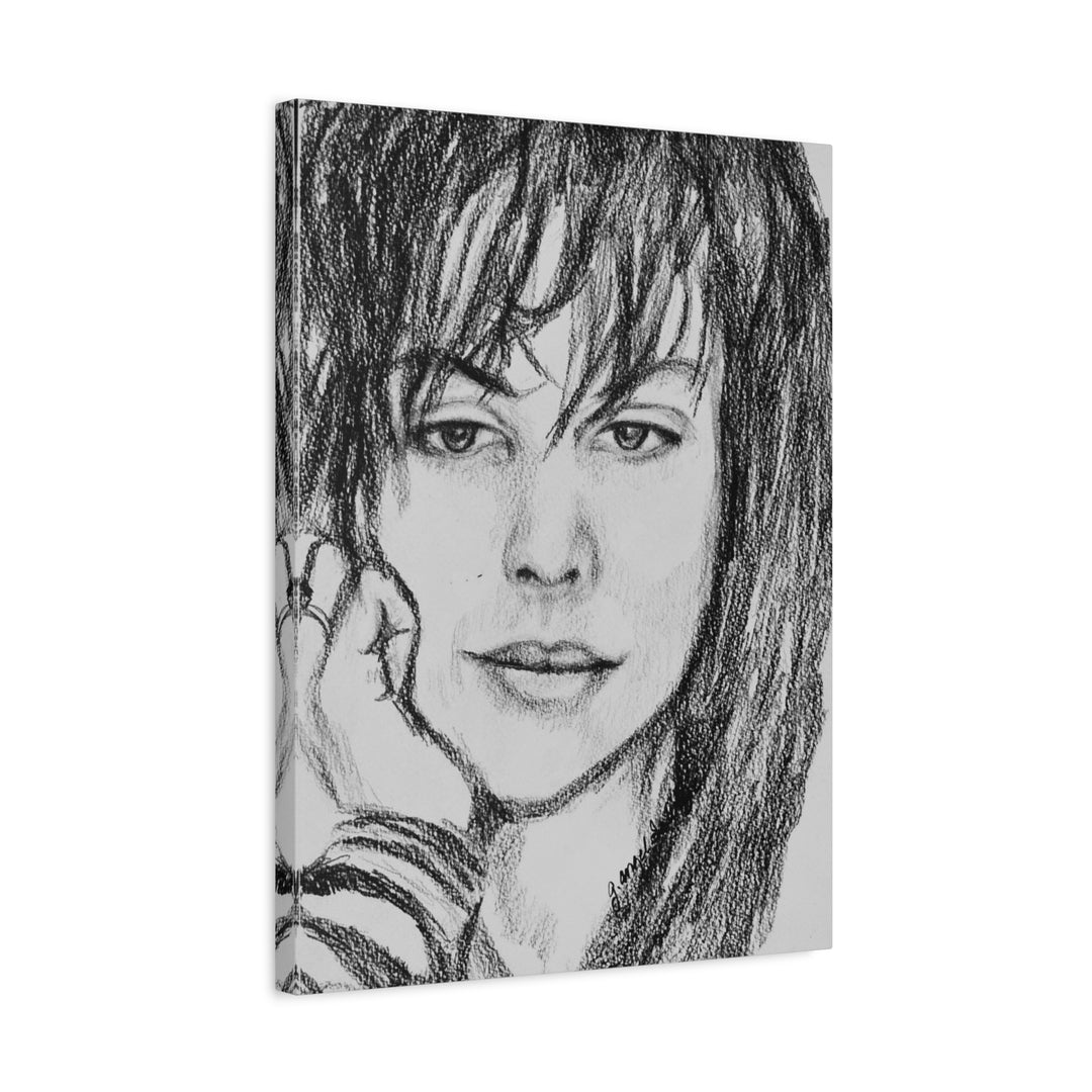 Joan Jett, B&W Rock and Roll Series, Matte Canvas, Stretched, 1.25"