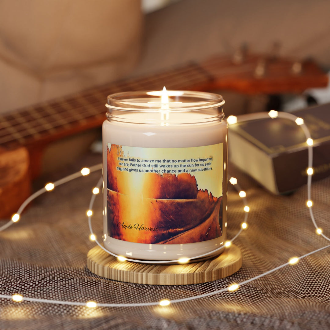 He Wakes Up the Sun, Inspirational Scented Soy Candle - 9oz, Perfect for Home Decor & Thoughtful Gifts