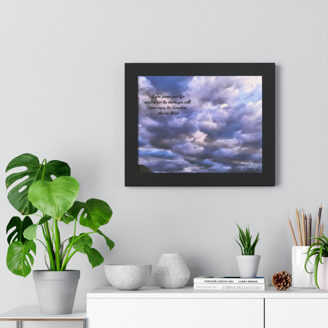 Don't Miss the Sunshine,  Morris West Quote, Framed Horizontal Poster